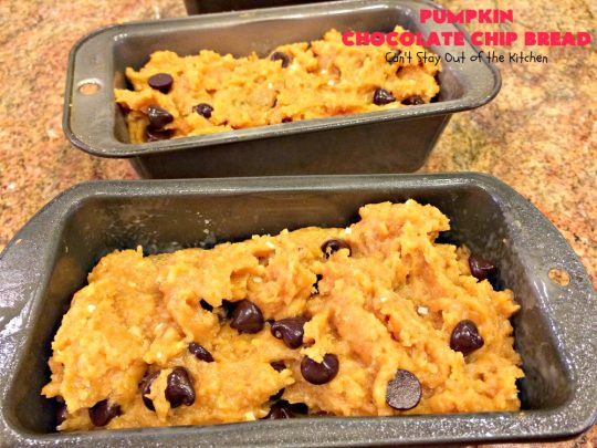 Pumpkin Chocolate Chip Bread | Can't Stay Out of the Kitchen | this awesome & decadent #pumpkin #bread is filled with #chocolate chips & then glazed with chocolate icing. Great #breakfast idea for #holidays like #Thanksgiving.