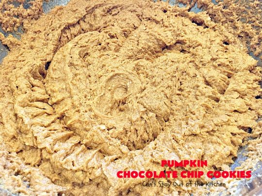 Pumpkin Chocolate Chip Cookies | Can't Stay Out of the Kitchen | these #pumpkin #cookies are utterly delightful. They're filled with #chocolate chips & delicately seasoned with #cinnamon & pumpkin pie spice. Terrific for #holiday baking. #dessert