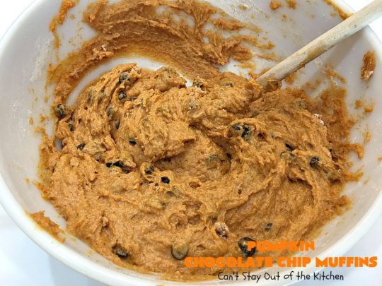 Pumpkin Chocolate Chip Muffins | Can't Stay Out of the Kitchen | these heavenly #pumpkin #muffins will knock your socks off! They're filled with #chocolate chips & delicately seasoned with #cinnamon, cloves & nutmeg. They're perfect for a #holiday or company  #breakfast. They're also terrific any time you want a chocolate fix! #ThanksgivingBreakfast #FallBaking #Fall #ChristmasBreakfast