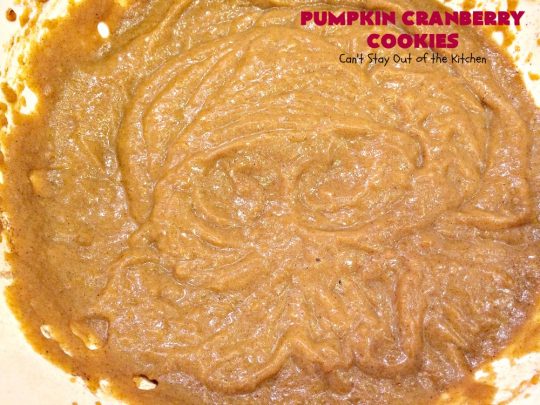 Pumpkin Cranberry Cookies | Can't Stay Out of the Kitchen | these favorite #Christmas #cookies use #pumpkin, fresh #cranberries & have a #cinnamon frosting on top with #sprinkles! Terrific #dessert for #fall baking.