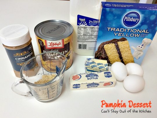 Pumpkin Dessert | Can't Stay Out of the Kitchen | this marvelous #dessert has always been a family favorite. We love making it for the #holidays. So much easier than #pumpkinpie, too! #pumpkin