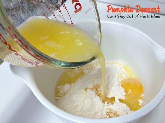 Pumpkin Dessert | Can't Stay Out of the Kitchen | this marvelous #dessert has always been a family favorite. We love making it for the #holidays. So much easier than #pumpkinpie, too! #pumpkin