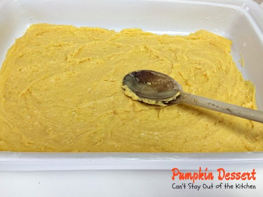 Pumpkin Dessert | Can't Stay Out of the Kitchen | this marvelous #dessert has always been a family favorite. We love making it for the #holidays. So much easier than #pumpkinpie, too! #pumpkin