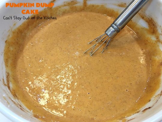 Pumpkin Dump Cake | Can't Stay Out of the Kitchen | this spectacular #DumpCake is not just for #Fall! It's made with #pumpkin, #pecans & HeathEnglishToffeeBits. This drool-worthy #dessert will knock your socks off! Serve for #holidays like #MothersDay or #FathersDay. #Toffee #Caramel #PumpkinDessert #ToffeeDessert #PumpkinDumpCake #HolidayDessert #MothersDayDessert #FathersDayDessert