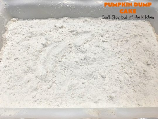 Pumpkin Dump Cake | Can't Stay Out of the Kitchen | this spectacular #DumpCake is not just for #Fall! It's made with #pumpkin, #pecans & HeathEnglishToffeeBits. This drool-worthy #dessert will knock your socks off! Serve for #holidays like #MothersDay or #FathersDay. #Toffee #Caramel #PumpkinDessert #ToffeeDessert #PumpkinDumpCake #HolidayDessert #MothersDayDessert #FathersDayDessert