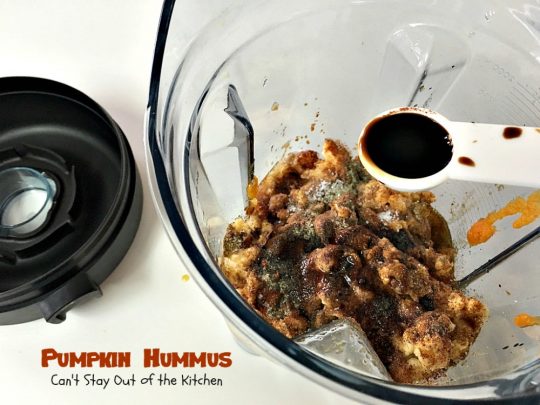 Pumpkin Hummus | Can't Stay Out of the Kitchen | this amazing #appetizer is perfect for #tailgating parties or the #SuperBowl! #Pumpkin is fabulous in #hummus.