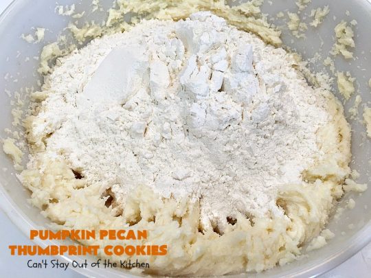 Pumpkin Pecan Thumbprint Cookies | Can't Stay Out of the Kitchen | these delectable #cookies use a #pumpkin #pecan butter then they're glazed with a vanilla icing. They're wonderful for #holiday or #Christmas parties or #ChristmasCookieExchanges. #ChristmasCookie #WilliamsSonoma #PecanPumpkinButter #MuirheadPecanPumpkinButter #cookies #ThumbprintCookies #dessert #Fall #FallBaking #HolidayDessert #ChristmasDessert