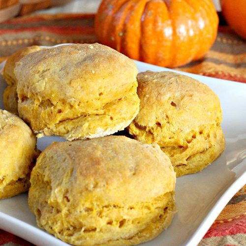 Pumpkin Pie Biscuits | Can't Stay Out of the Kitchen | the most awesome #biscuits ever! These use #pumpkin, #cinnamon & nutmeg & are perfect for #fall #baking & #Thanksgiving. #pumpkinpie