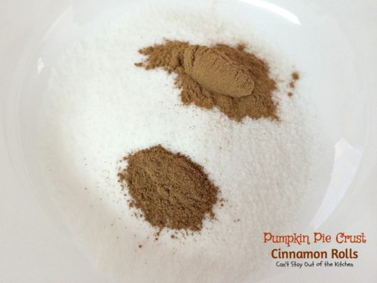 Pumpkin Pie Crust Cinnamon Rolls | Can't Stay Out of the Kitchen | these #cinnamonrolls are divine! So easy and delicious, and tastes just like eating miniature #pumpkinpie! A great way to use up leftover #pumpkin. #breakfast 