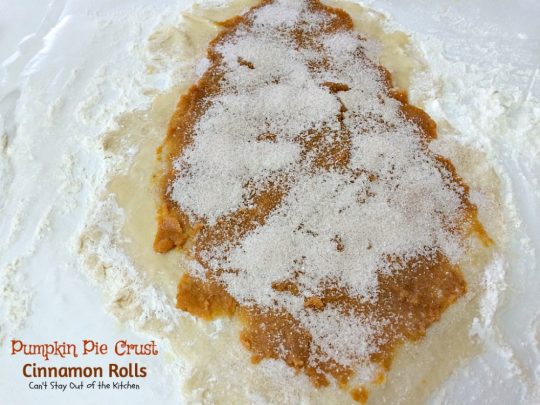 Pumpkin Pie Crust Cinnamon Rolls | Can't Stay Out of the Kitchen | these #cinnamonrolls are divine! So easy and delicious, and tastes just like eating miniature #pumpkinpie! A great way to use up leftover #pumpkin. #breakfast 