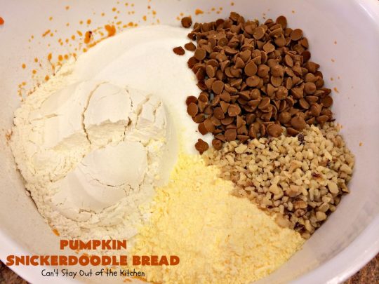 Pumpkin Snickerdoodle Bread | Can't Stay Out of the Kitchen | this is the best #pumpkin #bread ever! It's loaded with #cinnamon chips & cinnamon icing. It's a great twist on #snickerdoodle cookies or bread.