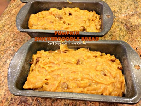Pumpkin Snickerdoodle Bread | Can't Stay Out of the Kitchen | this is the best #pumpkin #bread ever! It's loaded with #cinnamon chips & cinnamon icing. It's a great twist on #snickerdoodle cookies or bread.