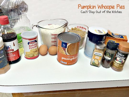Pumpkin Whoopie Pies | Can't Stay Out of the Kitchen| these are the BEST #pumpkin #whoopiepies you've ever eaten. Rich, decadent and so scrumptious you won't be able to stop at just one! #cookie #dessert