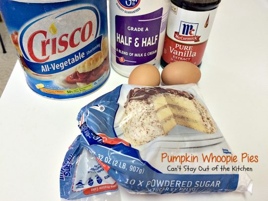 Pumpkin Whoopie Pies | Can't Stay Out of the Kitchen| these are the BEST #pumpkin #whoopiepies you've ever eaten. Rich, decadent and so scrumptious you won't be able to stop at just one! #cookie #dessert