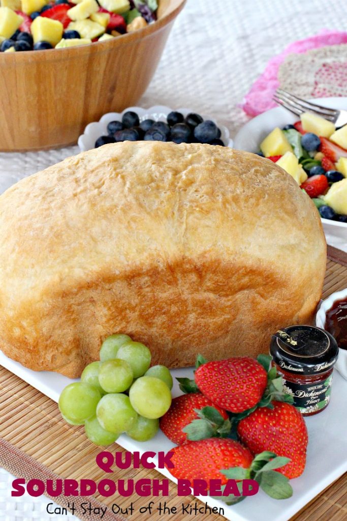 Quick Sourdough Bread | Can't Stay Out of the Kitchen | this delicious #bread is so easy since it's made in the #breadmaker! You get that great #sourdough taste with a loaf of this scrumptious #HomemadeBread. #SourdoughBread #QuickSourdoughBread