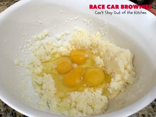 Race Car Brownies | Can't Stay out of the Kitchen | these rich, decadent #brownies are perfect for #NASCAR races, potlucks, soccer games, #tailgating or backyard barbecues. They have a rich, fudgy icing on top & they're made with #Hersheys #chocolate syrup. So delicious. #ChocolateDessert #NASCARDessert #dessert #Easter #EasterDessert