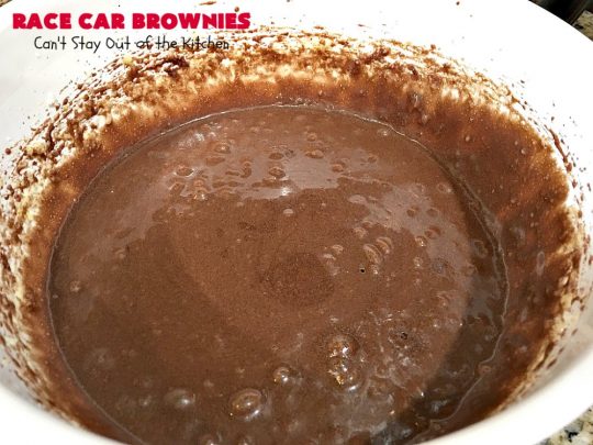 Race Car Brownies | Can't Stay out of the Kitchen | these rich, decadent #brownies are perfect for #NASCAR races, potlucks, soccer games, #tailgating or backyard barbecues. They have a rich, fudgy icing on top & they're made with #Hersheys #chocolate syrup. So delicious. #ChocolateDessert #NASCARDessert #dessert #Easter #EasterDessert