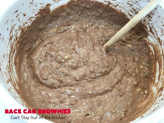 Race Car Brownies | Can't Stay out of the Kitchen | these rich, decadent #brownies are perfect for #NASCAR races, potlucks, soccer games, #tailgating or backyard barbecues. They have a rich, fudgy icing on top & they're made with #Hersheys #chocolate syrup. So delicious. #ChocolateDessert #NASCARDessert #dessert #Easter #EasterDessert