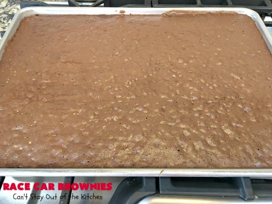 Race Car Brownies | Can't Stay out of the Kitchen | these rich, decadent #brownies are perfect for #NASCAR races, potlucks, soccer games, #tailgating or backyard barbecues. They have a rich, fudgy icing on top & they're made with #Hersheys #chocolate syrup. So delicious. #ChocolateDessert #NASCARDessert #dessert #Easter #EasterDessert