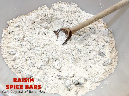 Raisin Spice Bars | Can't Stay Out of the Kitchen | these luscious #cookies are filled with #raisins & #pecans. Terrific #dessert any time of the year. They have a rich, #lemon buttercream icing. #brownie #RaisinSpiceBars #Tailgating #Holiday #HolidayDessert #ChristmasCookieExchange #SpiceCookies #RaisinCookies