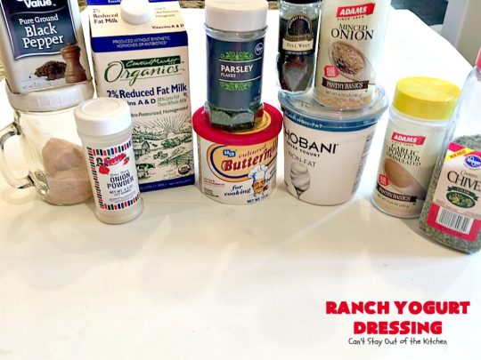 Ranch Yogurt Dressing | Can't Stay Out of the Kitchen | delicious homemade #salad dressing using homemade #Ranch dressing mix & #Greekyogurt. Easy & delicious. #glutenfree #cleaneating