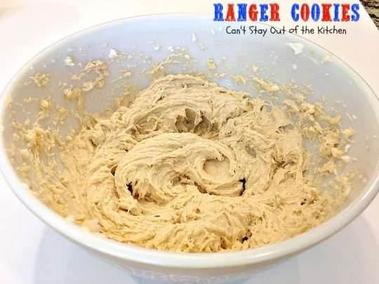 Ranger Cookies | Can't Stay Out of the Kitchen | these amazing #oatmeal #cookies contain #chocolatechips, #pecans, #coconut and #Kellogg'sCornFlakes! Excellent #dessert for any occasion.