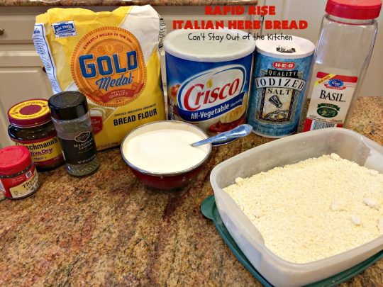 Rapid Rise Italian Herb Bread | Can't Stay Out of the Kitchen | This is our favorite #HomemadeBread #Recipe. I make it almost weekly and everyone always raves over it. Terrific for company or #holiday meals like #MothersDay or #FathersDay. #Italian #ItalianHerbBread #RapidRiseItalianHerbBread #Bread #Breadmaker #BreadmakerBread #MothersDaySideDish #FathersDaySideDish