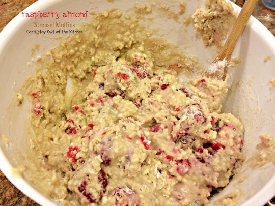Raspberry Almond Streusel Muffins | Can't Stay Out of the Kitchen | absolutely spectacular #breakfast #muffins filled with #raspberries #almonds and raspberry #Greekyogurt.
