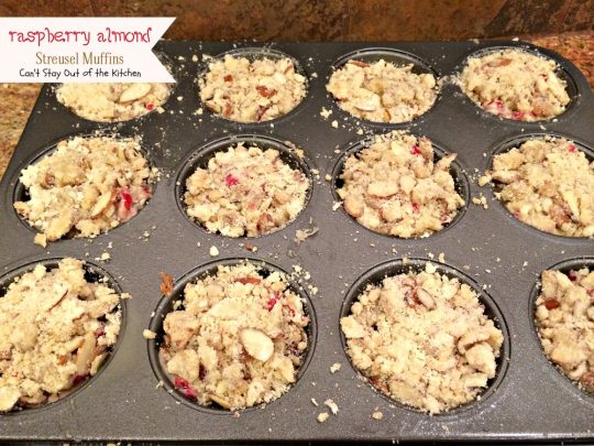 Raspberry Almond Streusel Muffins | Can't Stay Out of the Kitchen | absolutely spectacular #breakfast #muffins filled with #raspberries #almonds and raspberry #Greekyogurt.