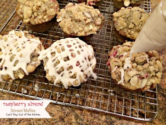 Raspberry Almond Streusel Muffins | Can't Stay Out of the Kitchen | absolutely spectacular #breakfast #muffins filled with #raspberries #almonds and raspberry #Greekyogurt.