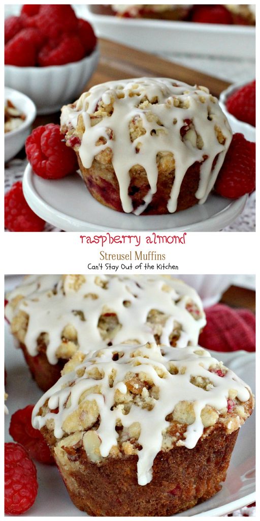 Raspberry Almond Streusel Muffins | Can't Stay Out of the Kitchen | absolutely spectacular #breakfast #muffins filled with #raspberries #almonds and raspberry #Greekyogurt.
