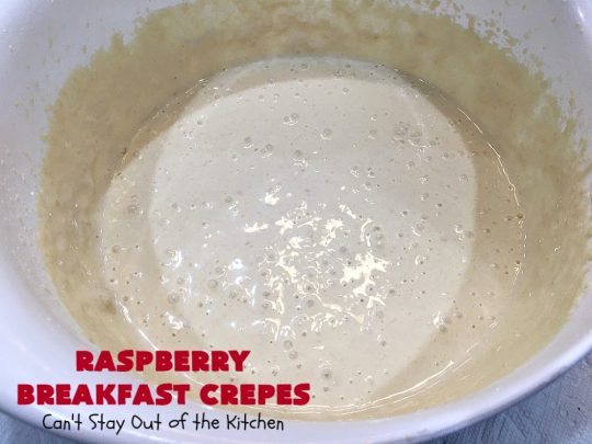 Raspberry Breakfast Crêpes | Can't Stay Out of the Kitchen | these fantastic #breakfast #crêpes are ooey, gooey, rich, decadent & divine! Every bite will have you drooling. Perfect for a #holiday breakfast. #raspberries #BreakfastCrêpes #RaspberryBreakfastCrêpes #HolidayBreakfast