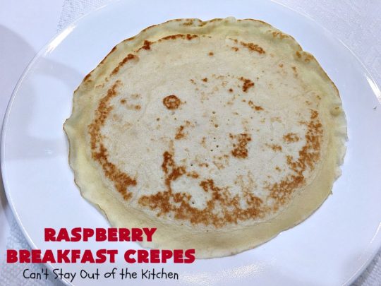 Raspberry Breakfast Crêpes | Can't Stay Out of the Kitchen | these fantastic #breakfast #crêpes are ooey, gooey, rich, decadent & divine! Every bite will have you drooling. Perfect for a #holiday breakfast. #raspberries #BreakfastCrêpes #RaspberryBreakfastCrêpes #HolidayBreakfast