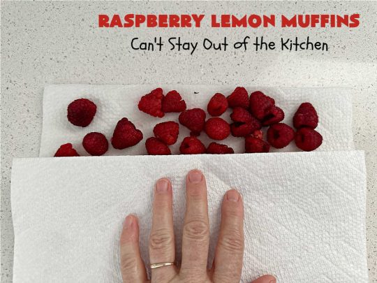 Raspberry Lemon Muffins | Can't Stay Out of the Kitchen | these luscious #muffins include #raspberries, #LemonYogurt & #LemonPeel & just burst with flavor. Every bite is satisfying & delectable. Great for a weekday or weekend #breakfast, or serve for company & a #holiday #brunch #menu. #RaspberryLemonMuffins