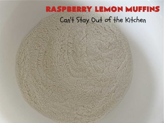 Raspberry Lemon Muffins | Can't Stay Out of the Kitchen | these luscious #muffins include #raspberries, #LemonYogurt & #LemonPeel & just burst with flavor. Every bite is satisfying & delectable. Great for a weekday or weekend #breakfast, or serve for company & a #holiday #brunch #menu. #RaspberryLemonMuffins