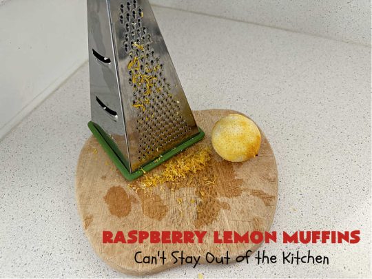 Raspberry Lemon Muffins | Can't Stay Out of the Kitchen | these luscious #muffins include #raspberries, #LemonYogurt & #LemonPeel & just burst with flavor. Every bite is satisfying & delectable. Great for a weekday or weekend #breakfast, or serve for company & a #holiday #brunch #menu. #RaspberryLemonMuffins
