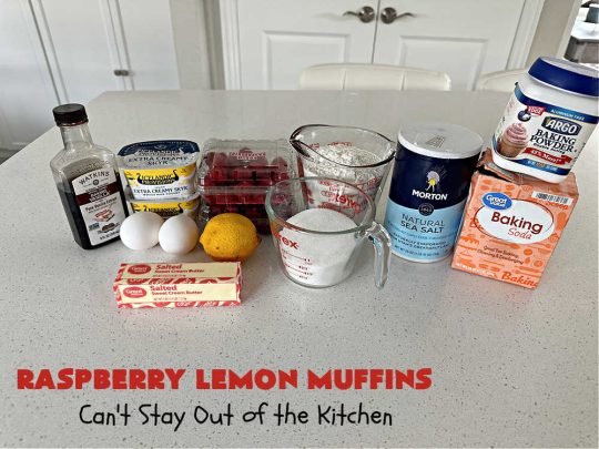Raspberry Lemon Muffins | Can't Stay Out of the Kitchen | these luscious #muffins include #raspberries, #LemonYogurt & #LemonPeel & just burst with flavor. Every bite is satisfying & delectable. Great for a weekday or weekend #breakfast, or serve for company & a #holiday #brunch #menu. #RaspberryLemonMuffins