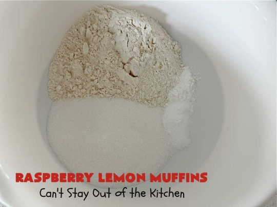 Raspberry Lemon Muffins | Can't Stay Out of the Kitchen | these luscious #muffins include #raspberries, #LemonYogurt & #LemonPeel & just burst with flavor. Every bite is satisfying & delectable. Great for a weekday or weekend #breakfast, or serve for company & a #holiday #brunch #menu. #RaspberryLemonMuffins