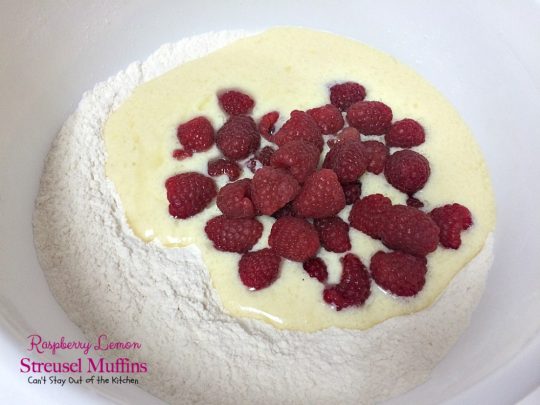 Raspberry Lemon Streusel Muffins | Can't Stay Out of the Kitchen | these delectable #muffins are a great #holiday favorite. Festive, beautiful and scrumptious! #raspberries #lemonyogurt #breakfast