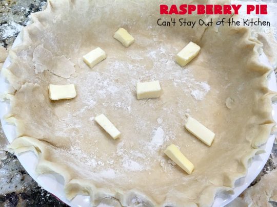 Raspberry Pie | Can't Stay Out of the Kitchen | my Mom's homemade #RaspberryPie #recipe is simple yet elegant enough for #holidays like #Christmas or #ValentinesDay. One bite and you'll be hooked forever! #dessert #raspberries #RaspberryDessert #HolidayDessert