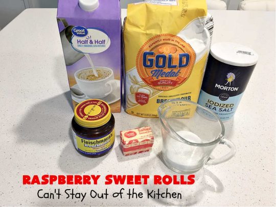 Raspberry Sweet Rolls | Can't Stay Out of the Kitchen | these fantastic #SweetRolls are filled with fresh #raspberries & so mouthwateringly delicious you won't be able to stay out of them! This easy #NoKneadRecipe is sure to please family and friends for weekend, company or a #holiday #breakfast. #HolidayBreakfast #RaspberrySweetRolls