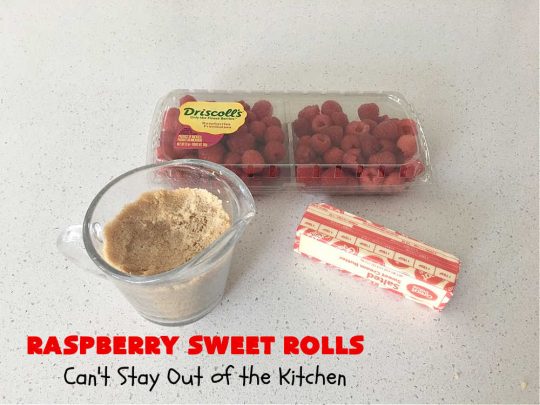Raspberry Sweet Rolls | Can't Stay Out of the Kitchen | these fantastic #SweetRolls are filled with fresh #raspberries & so mouthwateringly delicious you won't be able to stay out of them! This easy #NoKneadRecipe is sure to please family and friends for weekend, company or a #holiday #breakfast. #HolidayBreakfast #RaspberrySweetRolls