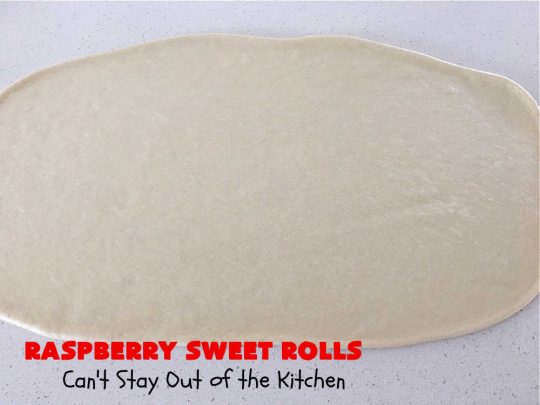 Raspberry Sweet Rolls | Can't Stay Out of the Kitchen | these fantastic #SweetRolls are filled with fresh #raspberries & so mouthwateringly delicious you won't be able to stay out of them! This easy #NoKneadRecipe is sure to please family and friends for weekend, company or a #holiday #breakfast. #HolidayBreakfast #RaspberrySweetRolls