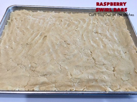 Raspberry Swirl Bars | Can't Stay Out of the Kitchen | these luscious #cookies contain #RaspberryPieFilling & have a #Raspberry #CreamCheese icing. Great #dessert for #holidays or company. #tailgating #RaspberryDessert #RaspberrySwirlBars