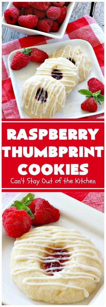 Raspberry Thumbprint Cookies | Can't Stay Out of the Kitchen | These #cookies are divine! They're perfect for #holiday parties, baby showers, potlucks or family reunions. Everyone loves them! #dessert #raspberry