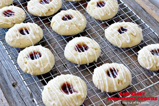 Raspberry Thumbprint Cookies | Can't Stay Out of the Kitchen | These #cookies are divine! They're perfect for #holiday parties, baby showers, potlucks or family reunions. Everyone loves them! #dessert #raspberry