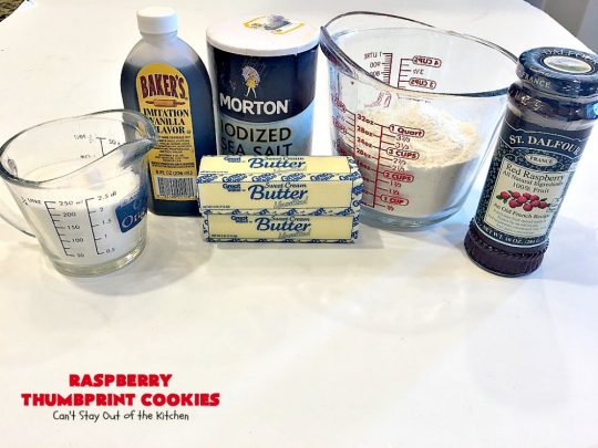 Raspberry Thumbprint Cookies | Can't Stay Out of the Kitchen | These #cookies are divine! They're perfect for #holiday parties, baby showers, potlucks or family reunions. Everyone loves them! #dessert #raspberry