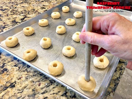 Raspberry Thumbprint Cookies | Can't Stay Out of the Kitchen | These #cookies are divine! They're perfect for #holiday parties, baby showers, potlucks or family reunions. Everyone loves them! #dessert #raspberry
