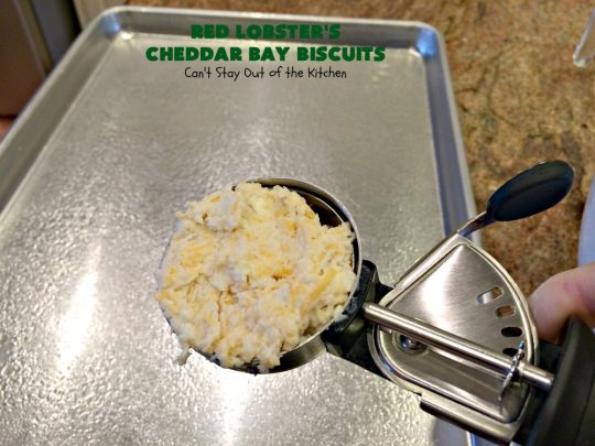 Red Lobster's Cheddar Bay Biscuits | Can't Stay Out of the Kitchen | these fantastic #biscuits are to die for! They are the BEST #copycat #recipe for #RedLobstersCheddarBayBiscuits. Terrific for family, company or #holiday dinners like #MothersDay or #FathersDay. #RedLobster #bread #CheddarBayBiscuits #BestCheddarBayBiscuitsRecipe #CheddarCheese