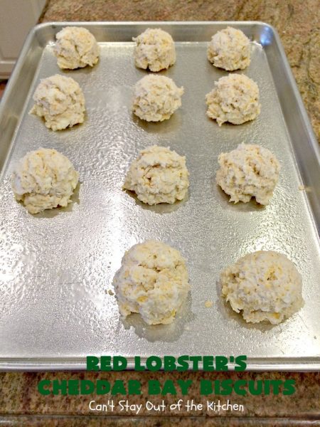 Red Lobster's Cheddar Bay Biscuits | Can't Stay Out of the Kitchen | these fantastic #biscuits are to die for! They are the BEST #copycat #recipe for #RedLobstersCheddarBayBiscuits. Terrific for family, company or #holiday dinners like #MothersDay or #FathersDay. #RedLobster #bread #CheddarBayBiscuits #BestCheddarBayBiscuitsRecipe #CheddarCheese